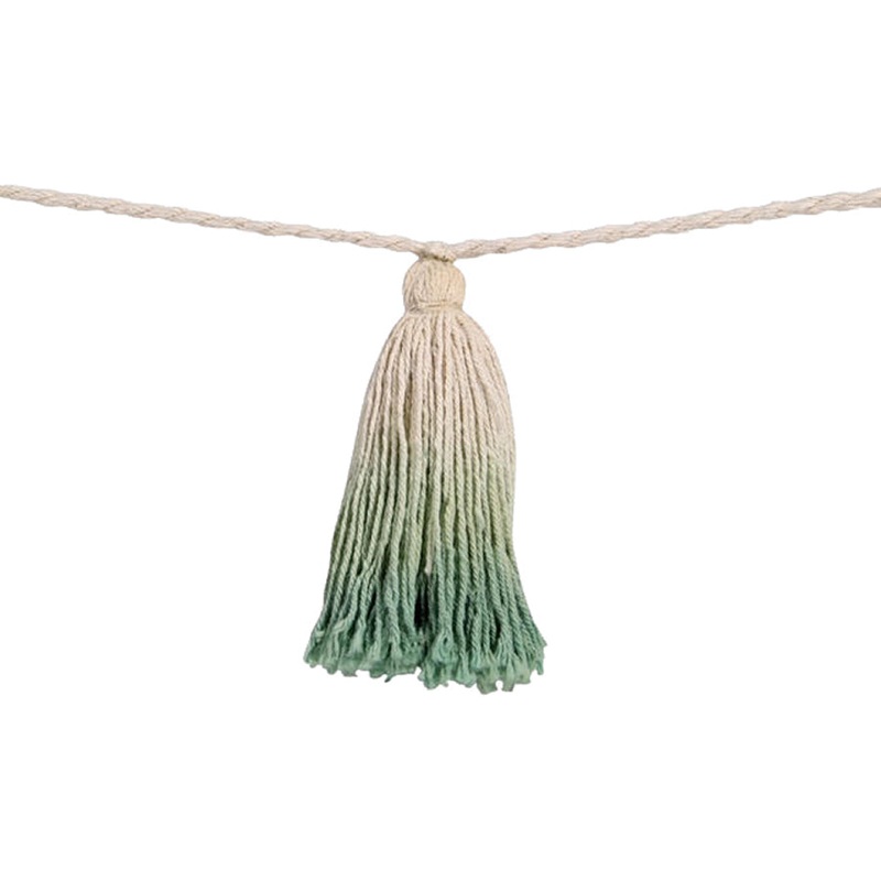 Lorena Canals Tie-Dye Pom Pom Garland – Green