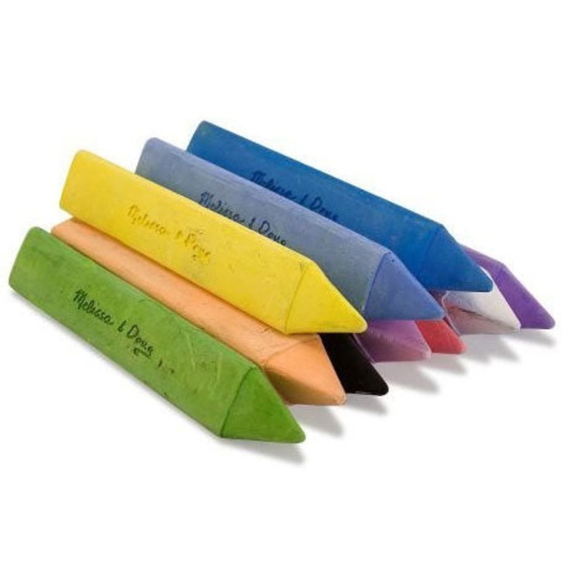 Melissa & Doug 10 Jumbo Triangular Chalk Sticks
