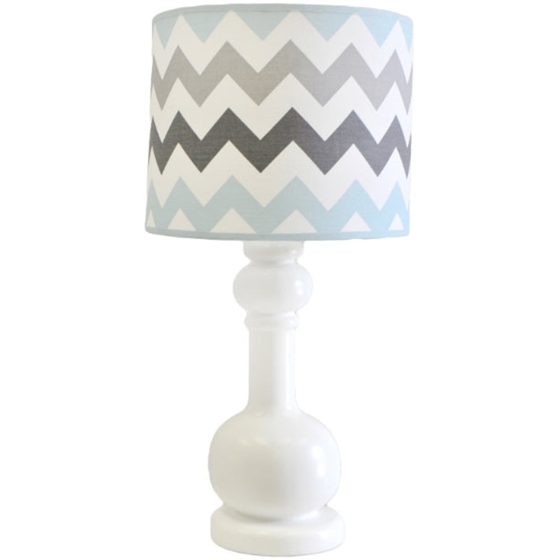 My Baby Sam Chevron Baby Aqua Lamp