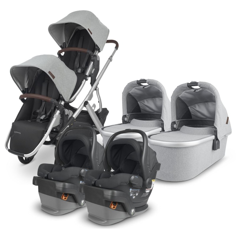 UPPAbaby VISTA V2 Twin Double Stroller + MESA V2 Travel System Bundle – Stella / Jake