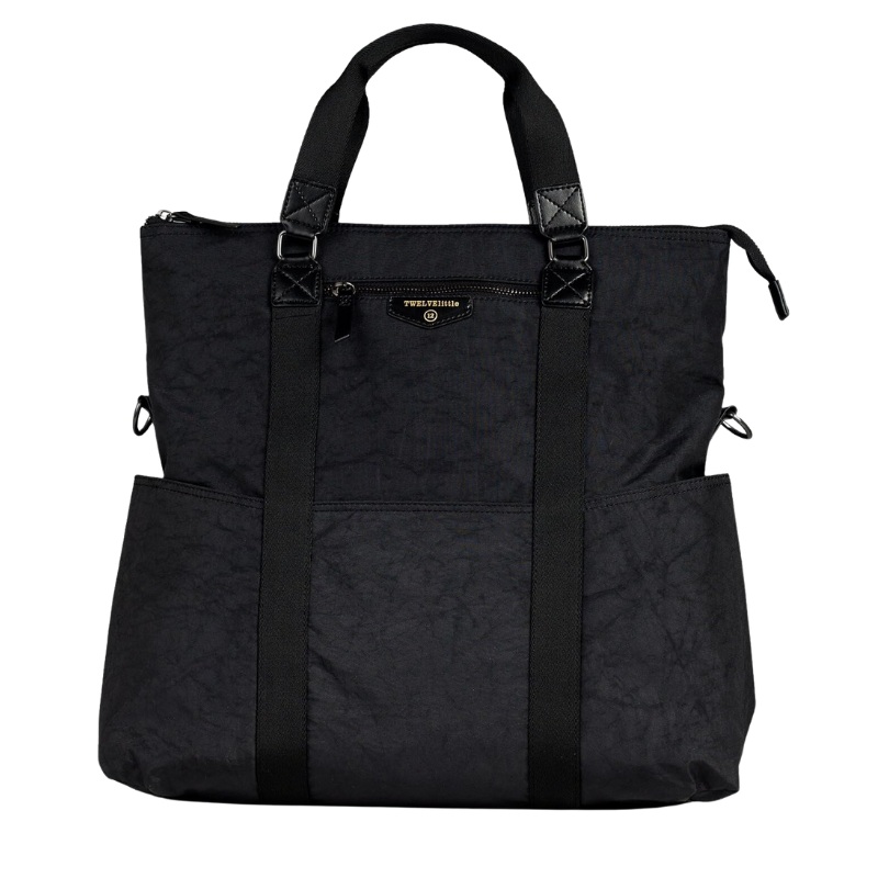 3-IN-1 Foldover Tote – Black