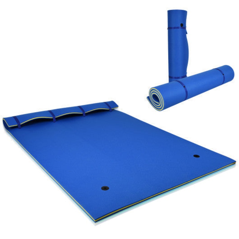 9′ X 6′ 3 Layer Floating Water Pad Foam Mat -Blue