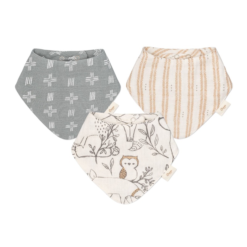Crane Baby 3-pc. Muslin Bib Set