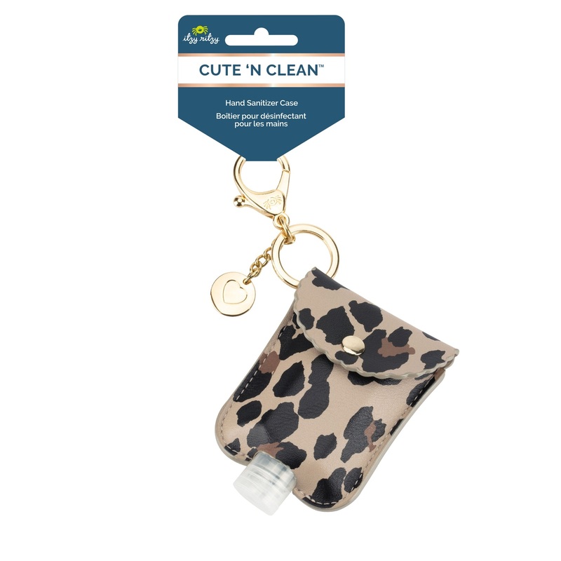 Itzy Ritzy Leopard Cute n’ Clean Hand Sanatizer Charm Keychain