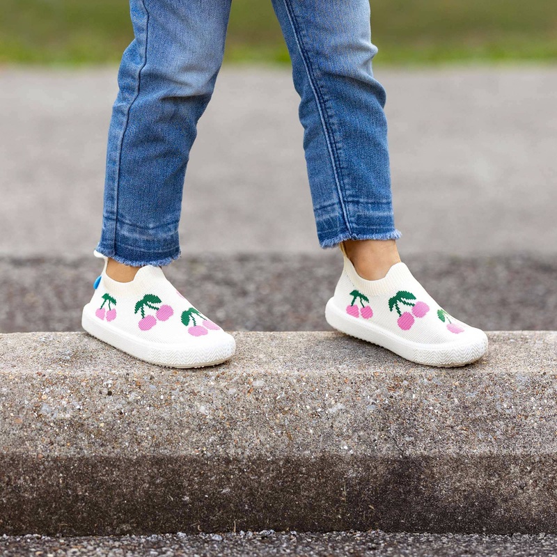 Jan & Jul – Waterproof Graphic Knit Shoe – Cherries