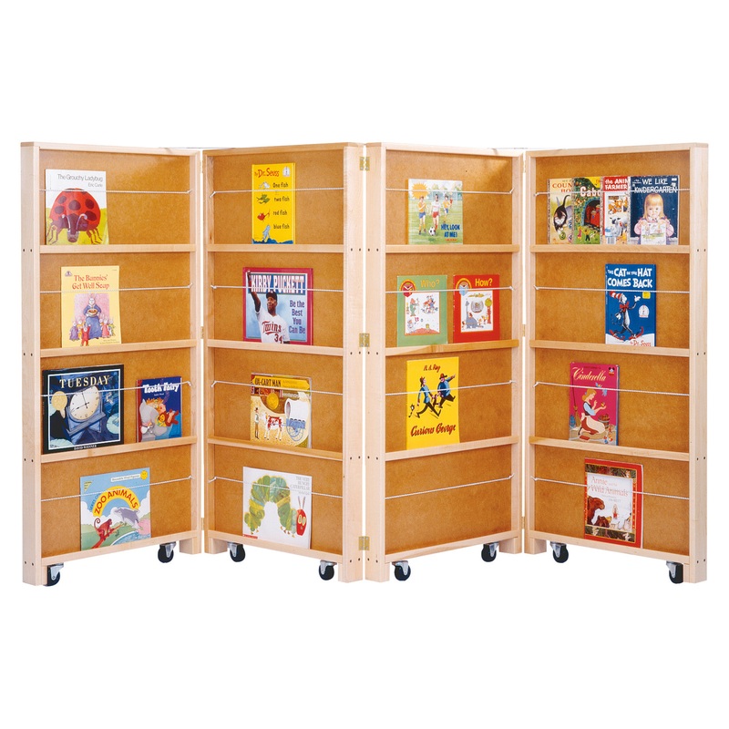 Jonti-Craft Mobile Library Bookcase – 4 Sections