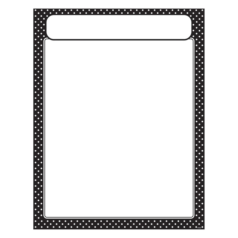 Polka Dots Black Learning Chart