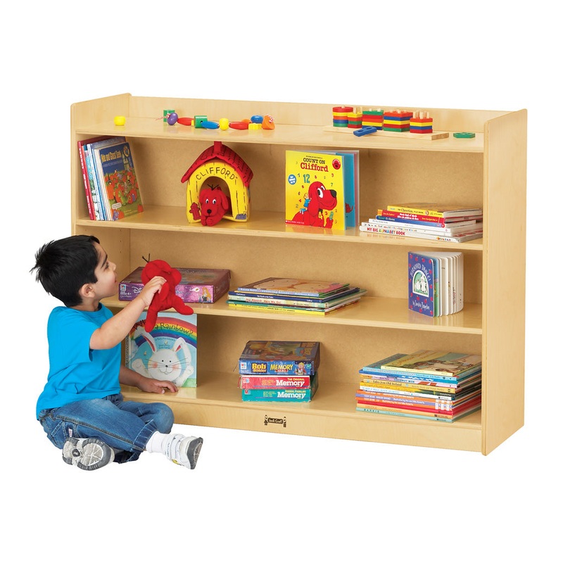 Jonti-Craft Adjustable Mobile Bookcase with Lip
