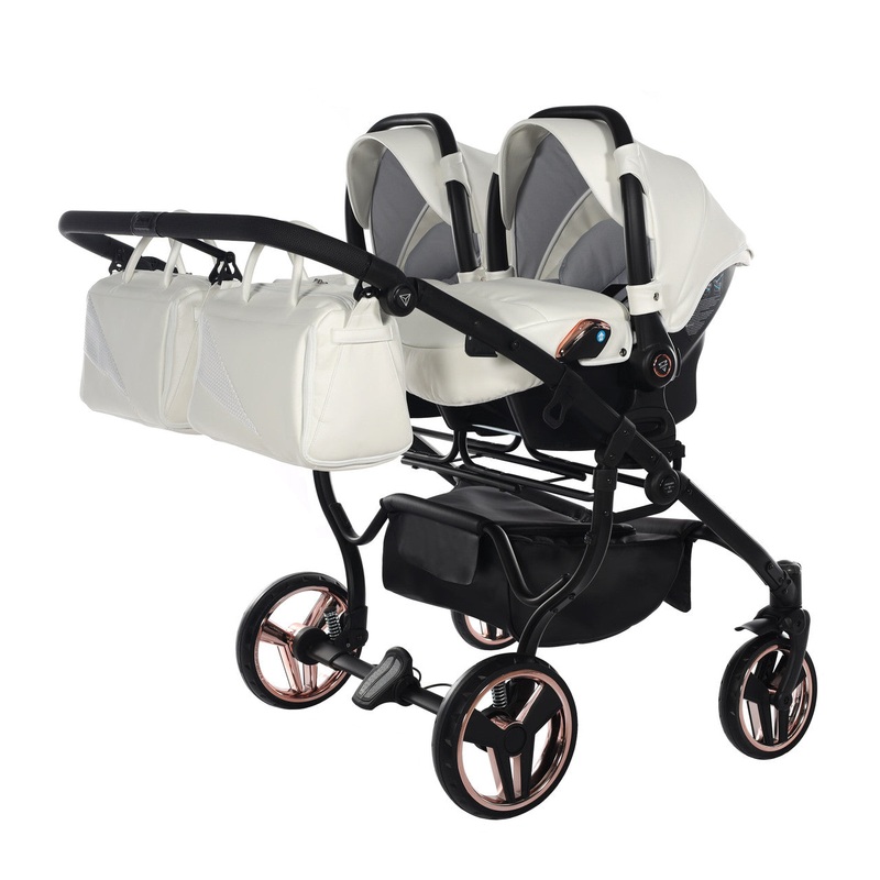 JUNAMA FLUO INDIVIDUAL SATIN DUO WHITE ROSE GOLD – 3IN1 (INCLUDES 2 X CAR SEAT)
