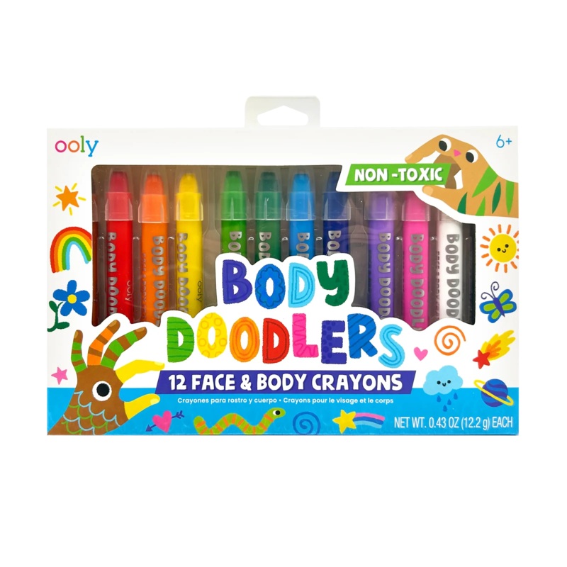 Ooly Body Doodlers – 12 Face & Body Crayons