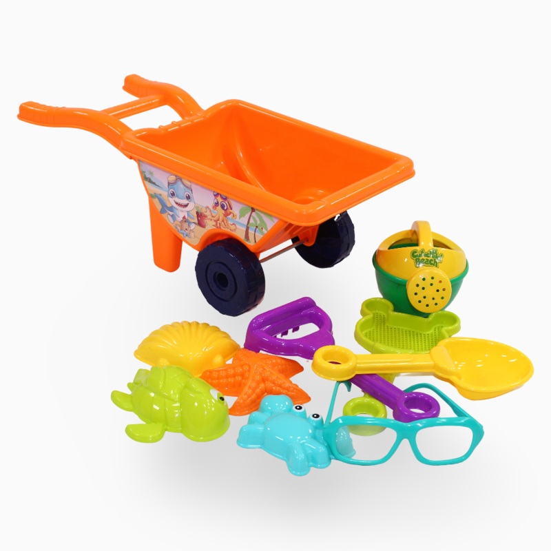 Beach Wheelbarrow Set  Orange