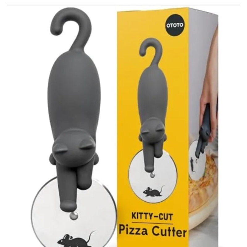 Kitty Cut Pizza Cutter Wheel by OTOTO – Pizza Wheel, Pizza Slicer, Pizza Cutters Stainless Ste