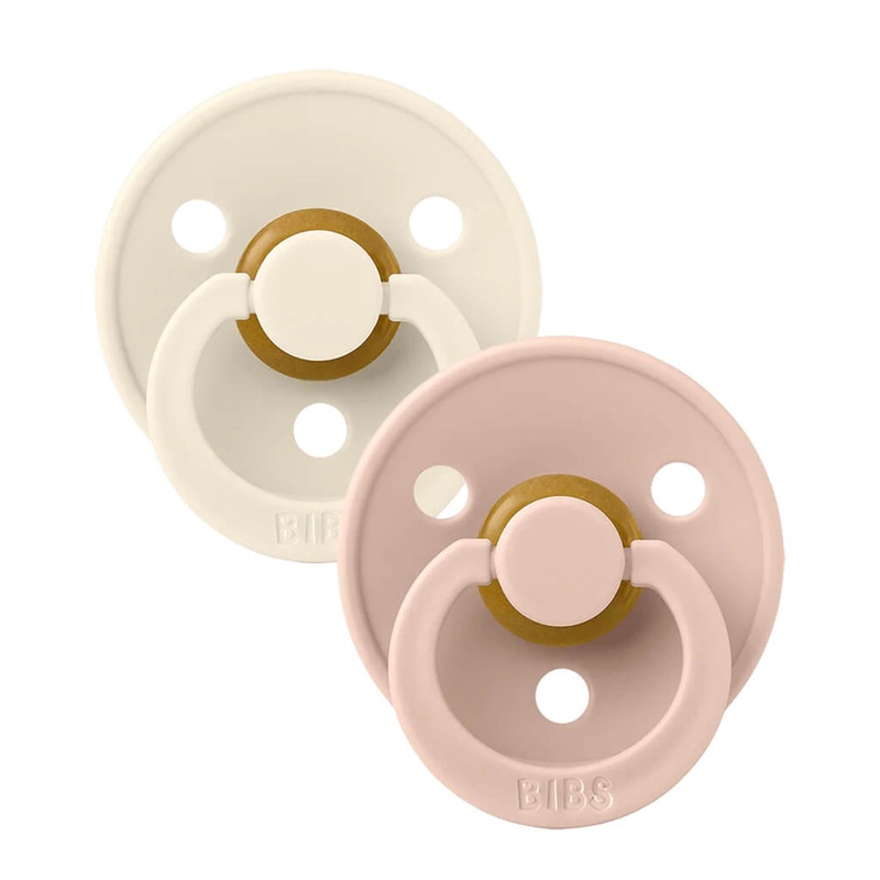 Natural Rubber Pacifier 2 Pack Ivory/Blush