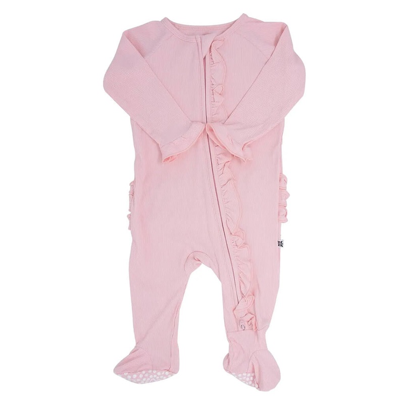 Ruffle Footie Perfect Ribbed