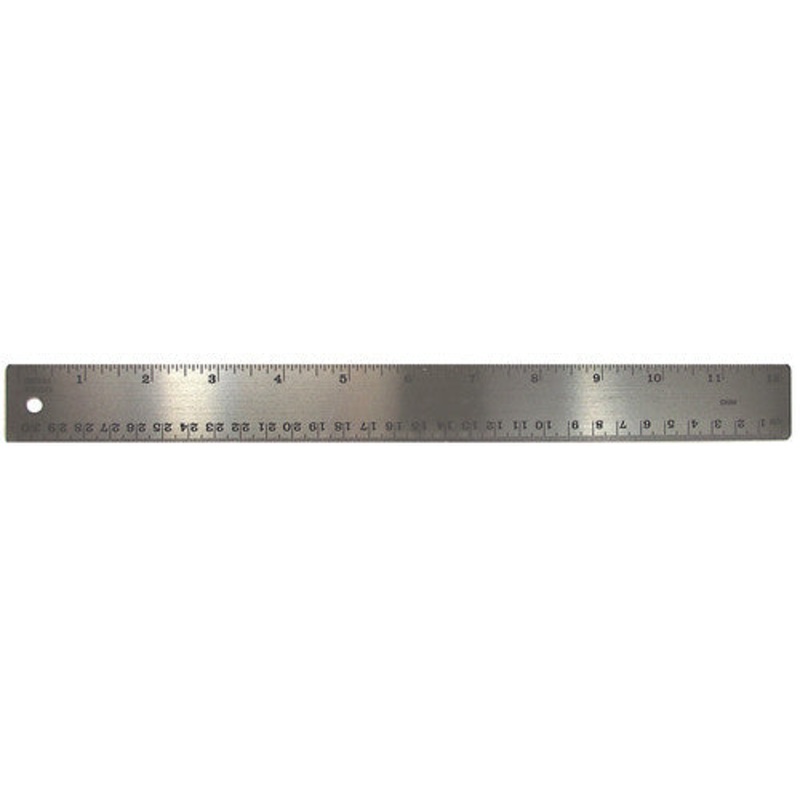 Stainless Metal Ruler, 12″/30cm