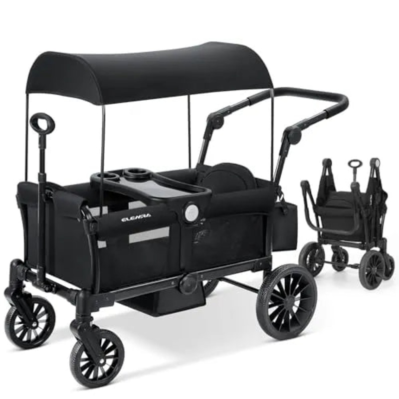 Foldable Wagon Stroller, Black