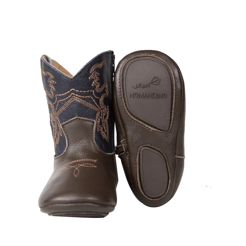 Frisco Boots – Blue + Chocolate