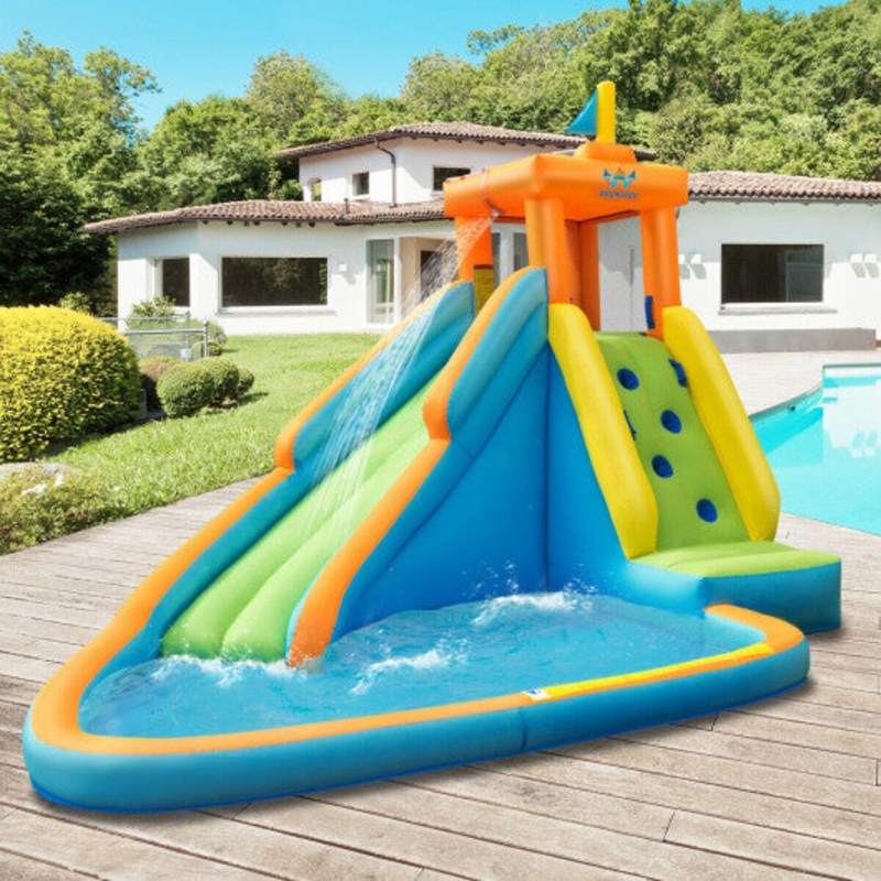 Inflatable Water Slide Kids Bounce House With 740W Blower