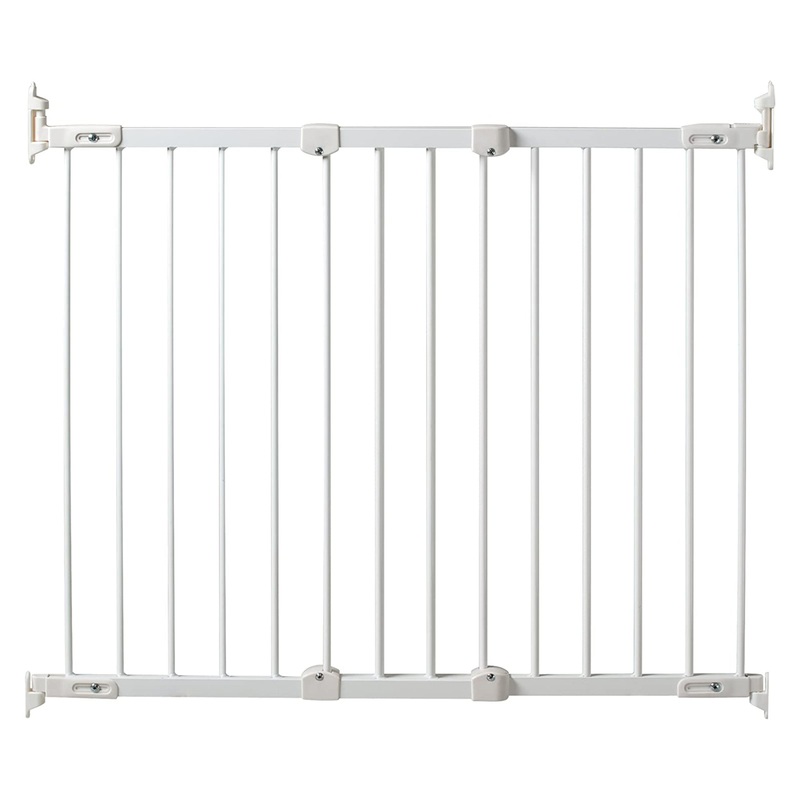 KidCo Angle Mount Safeway Stair Top Quick Release Baby Gate, 42.5×30.5 In, White