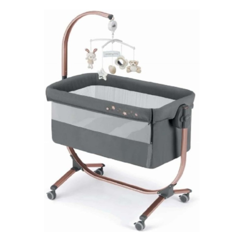 Sorelle Cullami Co Sleeper Crib with Mobile, Anthracite Bronze