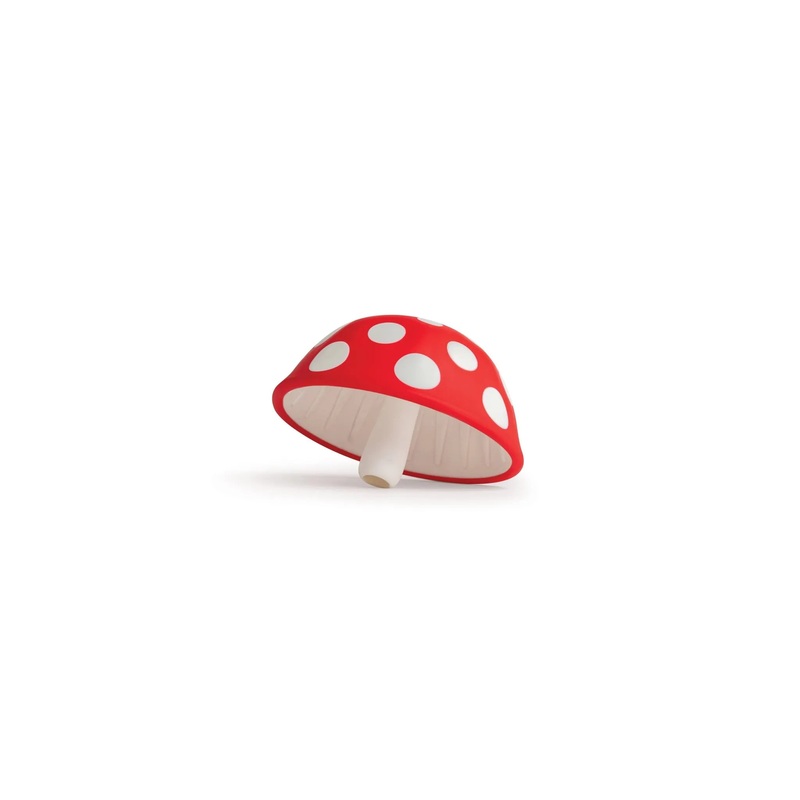 XL Fungilicious Kitchen Funnel: Collapsible Silicone, Dishwasher-Safe, Red & White
