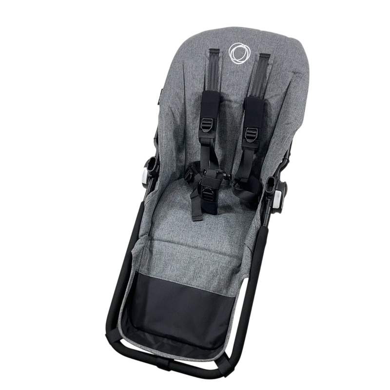 Bugaboo Donkey 5 Duo Extension Set, 2021, Black, Grey Melange