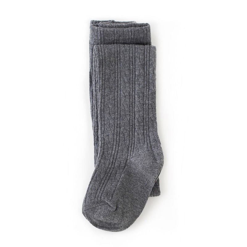 Cable Knit Tights – Charcoal Grey