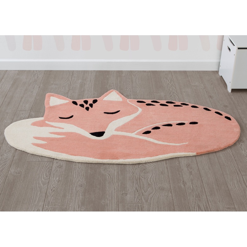 Hand-Tufted 100% Wool Fox Rug