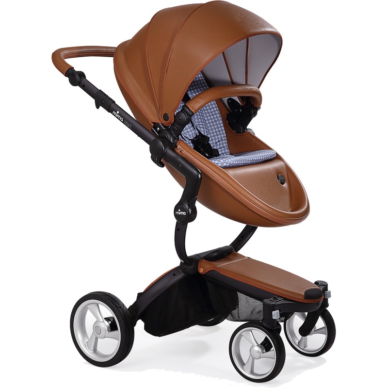Mima Xari Complete Stroller, Black – Camel / Retro Blue
