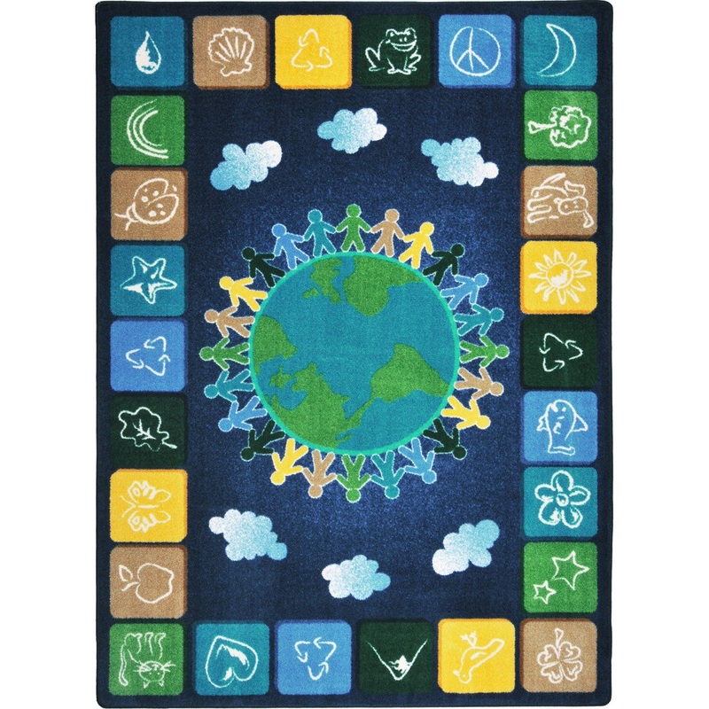 One World 5’4″ x 7’8″ area rug in color Neutrals