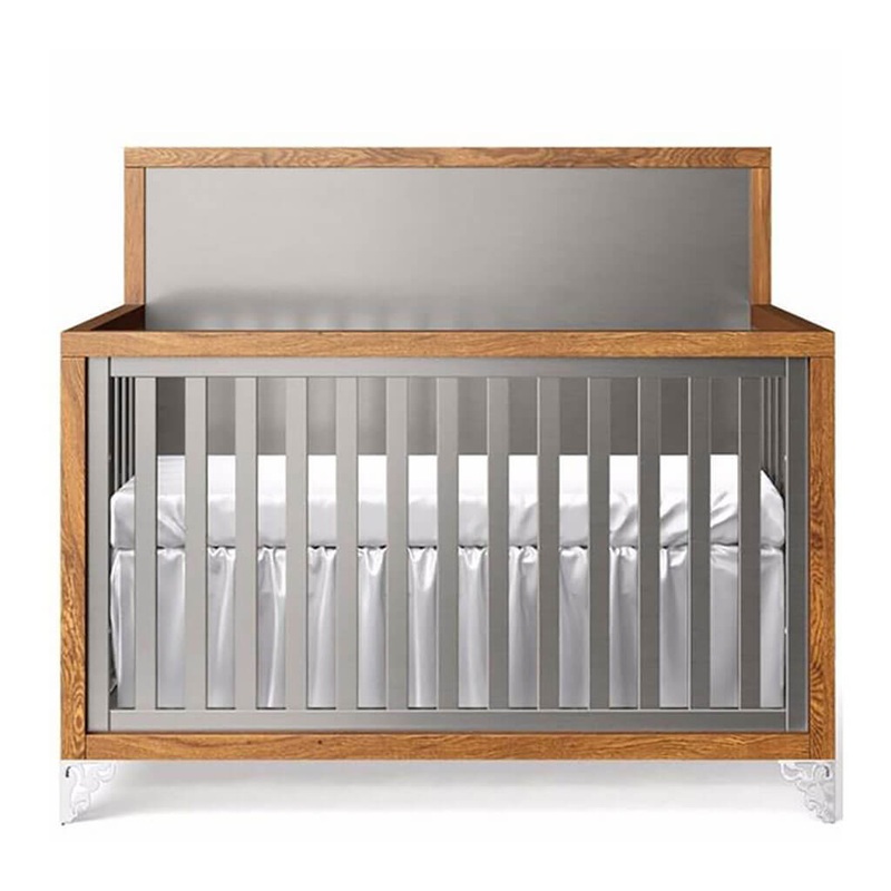 Pandora Convertible Crib Oak/Argento – FLOOR SAMPLE