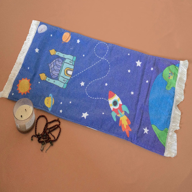 Children’s Prayer Mat (Beautiful Mosque & Space Rocket)