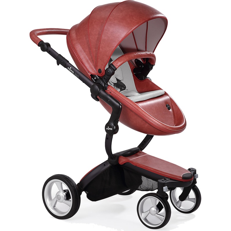 Mima Xari Complete Stroller, Black – Sicilian Red / Stone White