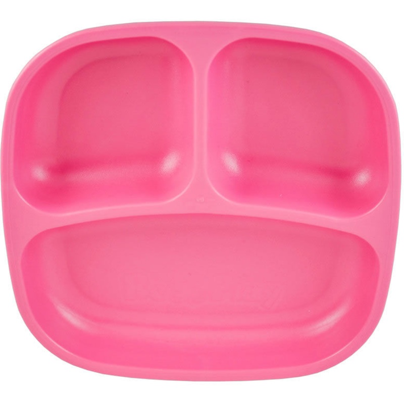 Re-Play 7″ Divided Plate – Bright Pink