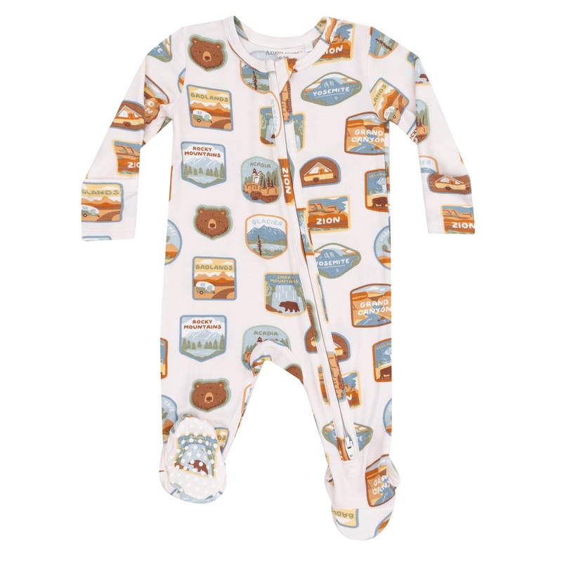 Angel Dear – Two-Way Zipper Footie – National Park Patches
