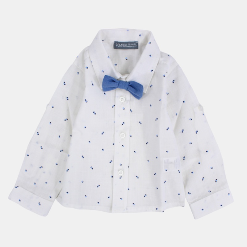 Baby Boys’ Cotton Shirt  Off-White