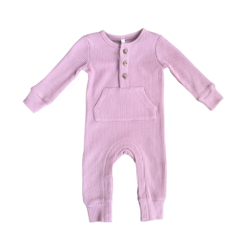 Baby Sprouts Waffle Romper | Orchid