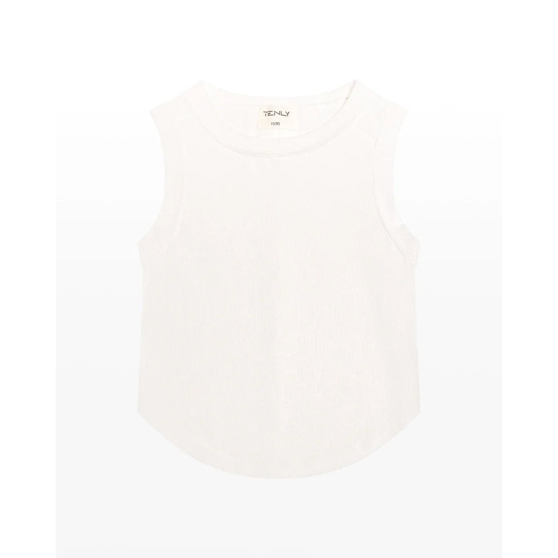 Ribbed Exposed Seam Tank Top – Ecru
