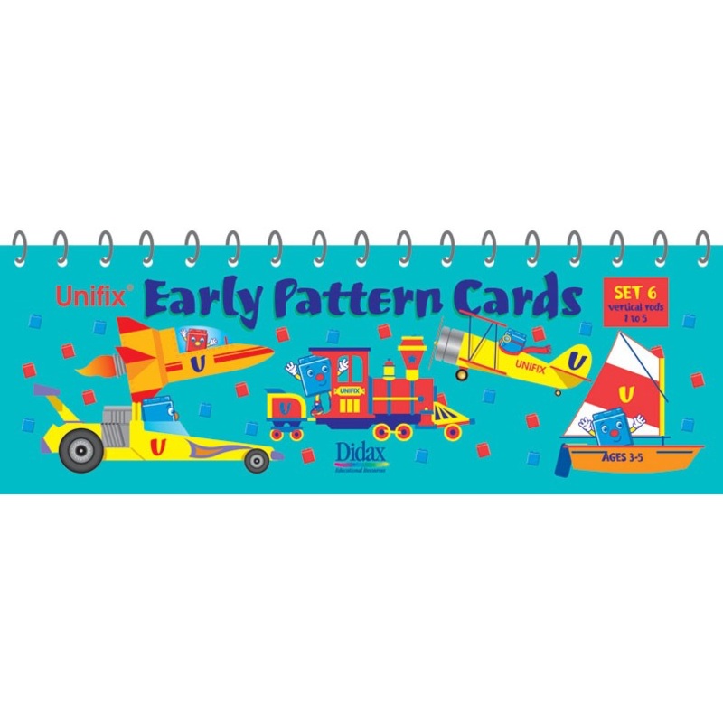 Unifix Early Pattern Cards – Set 6, Vertical Rods 1 to 5(DISC)