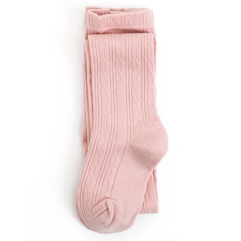 Cable Knit Tights – Ballet Pink