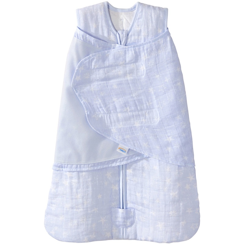 Halo SleepSack Quilted Muslin Swaddle – Constellation Blue (Small)