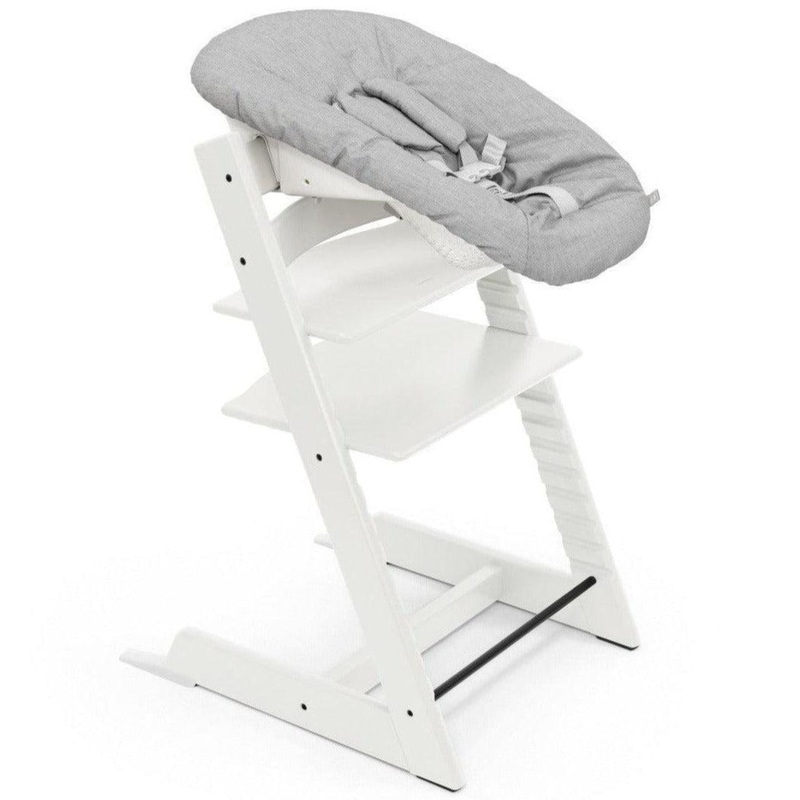 Stokke – Tripp Trapp Chair + Newborn Set Bundle – White