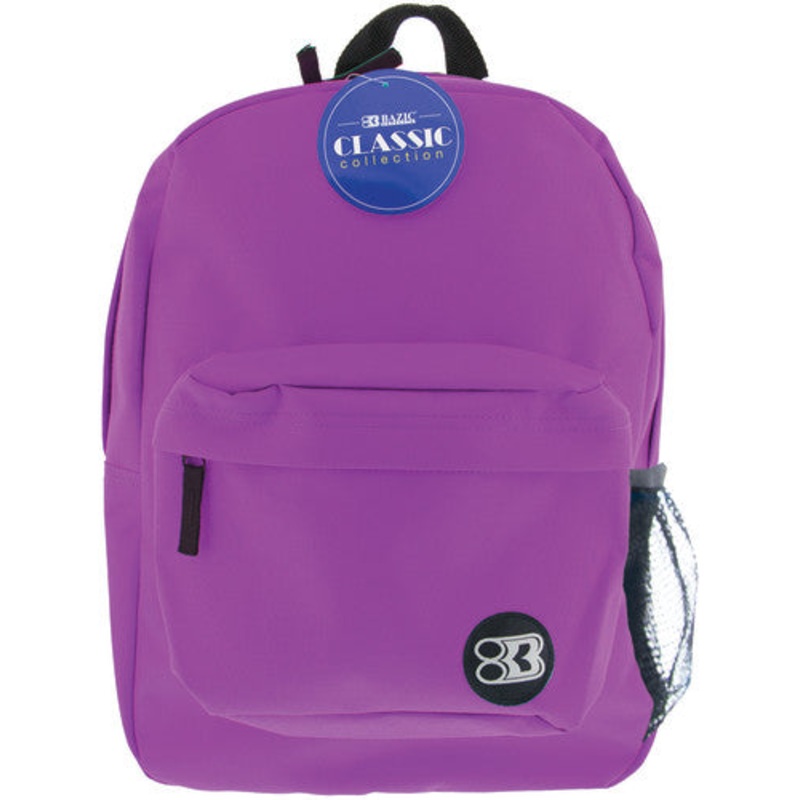BAZIC 17″ Classic Backpack, Purple