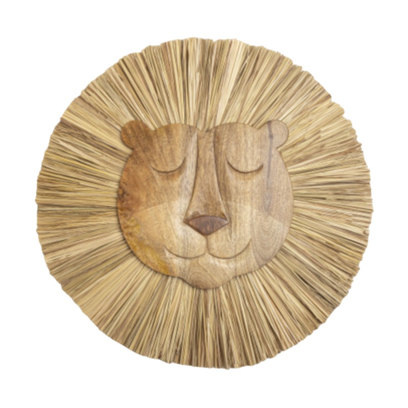 Crane Baby Handcrafted Wood Wall Decor, Lion
