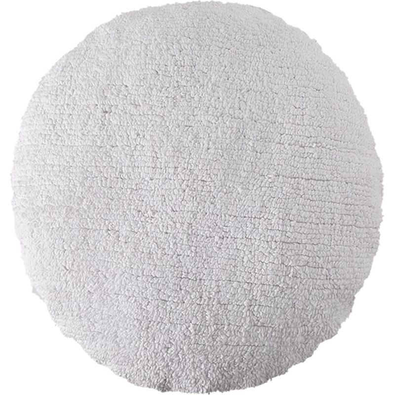Lorena Canals Big Dot Cushion – White (1’8″ x 1’8″)