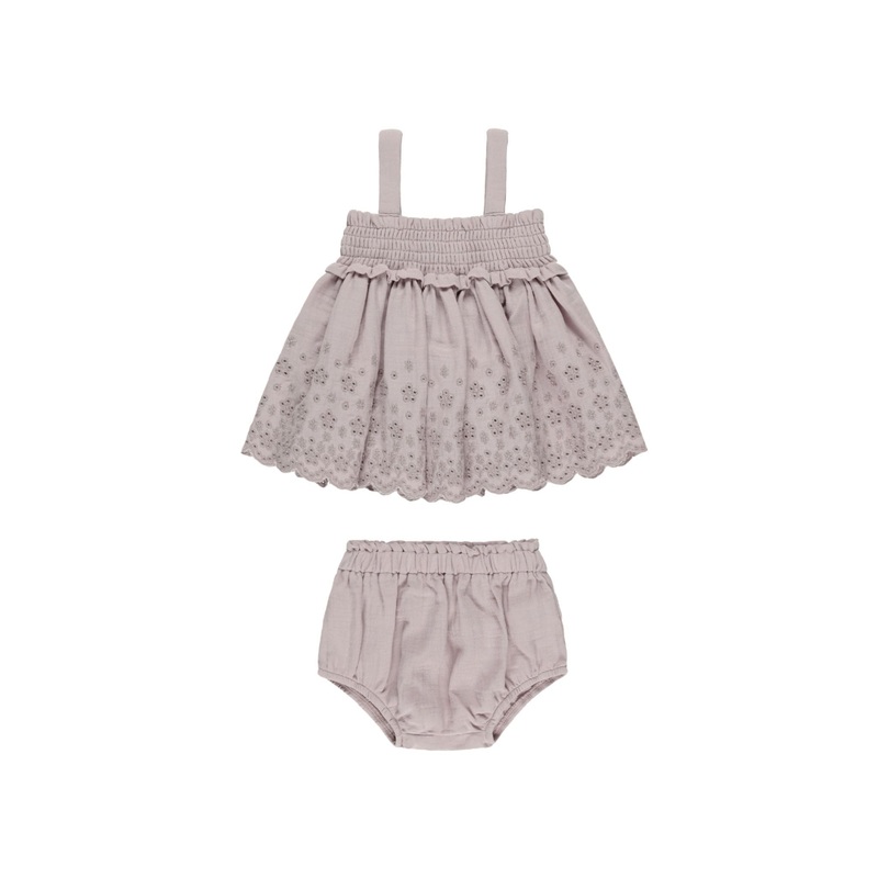 Mae Smocked Top + Bloomer Set – Lavender