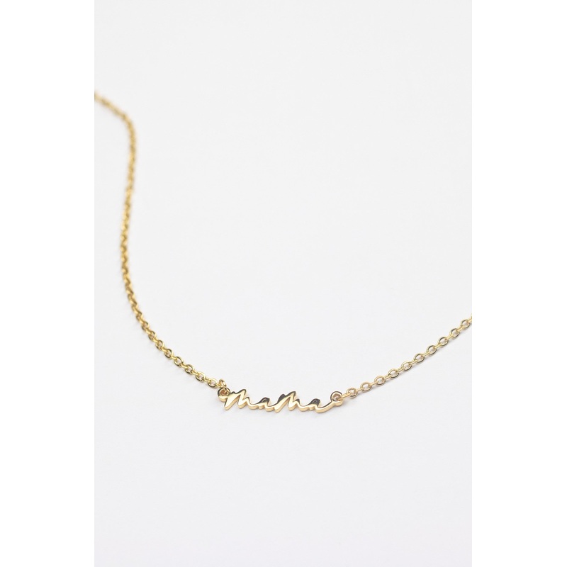 Mama Script Necklace