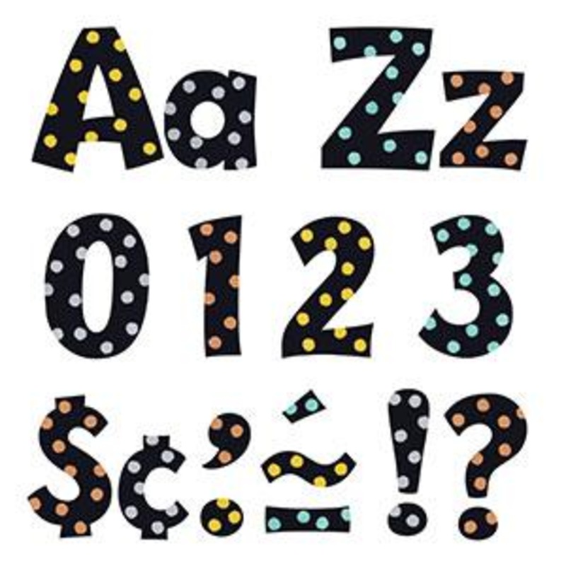 Metal Dots 4-Inch Playful Uppercase/Lowercase Combo Pack Ready Letters