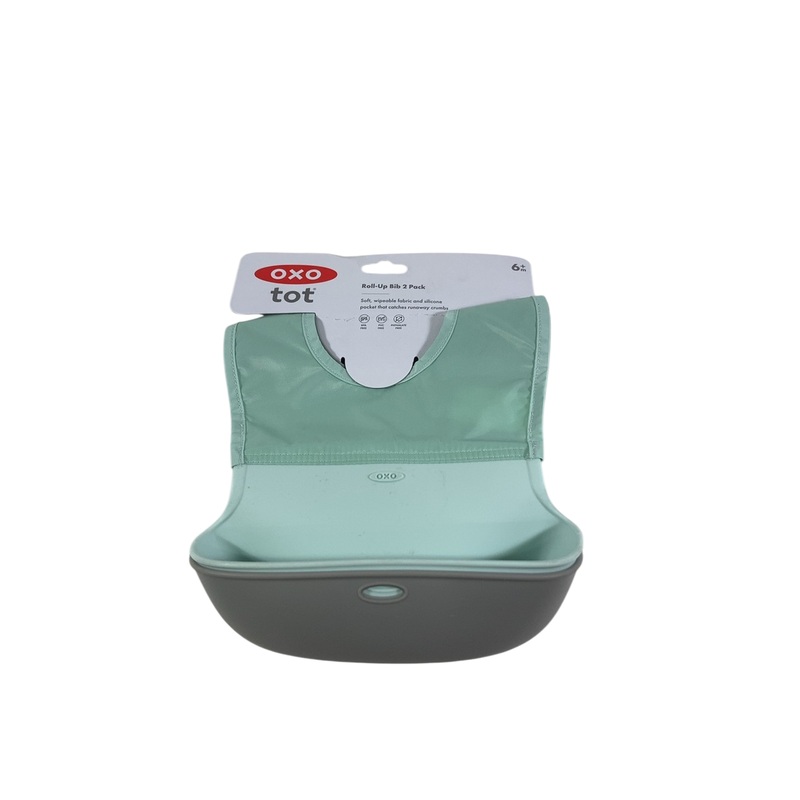 OXO Tot Roll Up Bibs, 2 Pack, Opal & Drizzle
