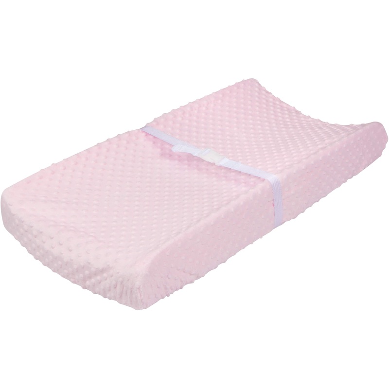 Baby Girls Dotted Light Pink Changing Pad Cover
